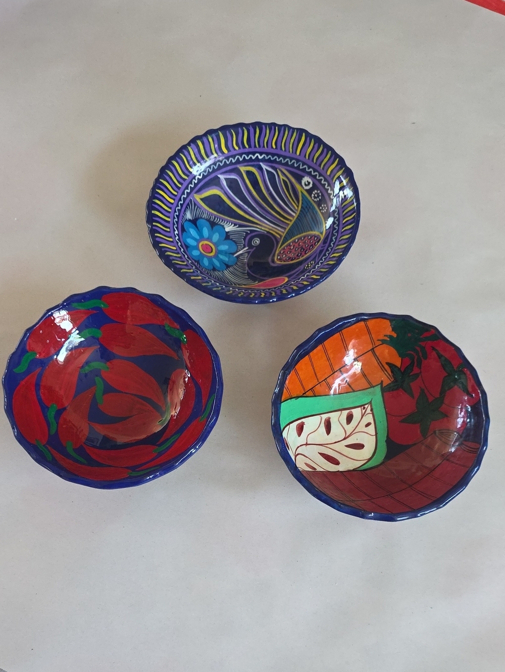Hand-Painted Colorful Talavera Bowls Collection- Multicolor